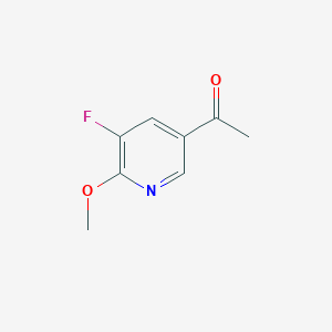 molecular formula C8H8FNO2 B8053153 1-(5-Fluoro-6-methoxypyridin-3-YL)ethanone 