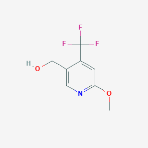 molecular formula C8H8F3NO2 B8053168 (6-Methoxy-4-(trifluoromethyl)pyridin-3-yl)methanol 