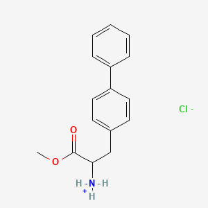 molecular formula C16H18ClNO2 B8053211 [1-Methoxy-1-oxo-3-(4-phenylphenyl)propan-2-yl]azanium;chloride 