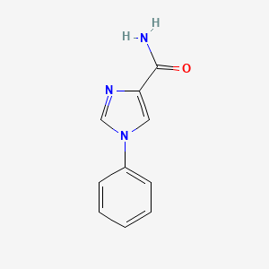 molecular formula C10H9N3O B8053225 1-苯基-1H-咪唑-4-甲酰胺 