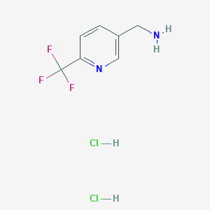 molecular formula C7H9Cl2F3N2 B8053236 (6-(Trifluoromethyl)pyridin-3-yl)methanamine dihydrochloride 