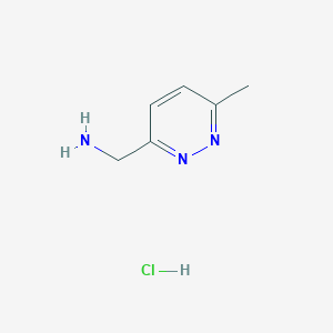 molecular formula C6H10ClN3 B8053237 (6-Methylpyridazin-3-yl)methanamine hydrochloride 