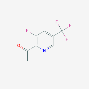 molecular formula C8H5F4NO B8053245 1-(3-Fluoro-5-(trifluoromethyl)pyridin-2-yl)ethanone 