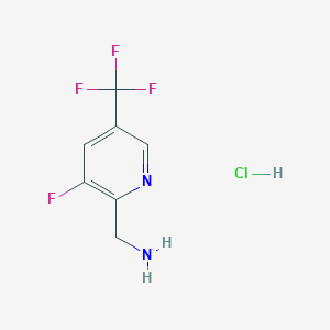 molecular formula C7H7ClF4N2 B8053251 (3-Fluoro-5-(trifluoromethyl)pyridin-2-yl)methanamine hydrochloride 