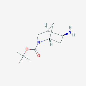 molecular formula C11H20N2O2 B8053322 rel-(1R,4R,5S)-tert-Butyl 5-amino-2-azabicyclo[2.2.1]heptane-2-carboxylate 