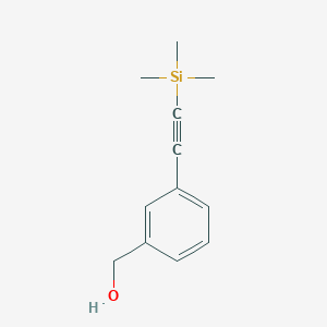 molecular formula C12H16OSi B8053327 (3-((Trimethylsilyl)ethynyl)phenyl)methanol 
