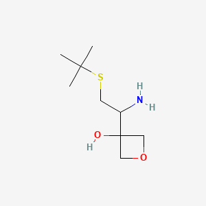 3-(1-Amino-2-tert-butylsulfanylethyl)oxetan-3-ol