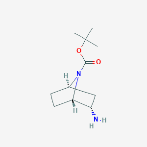 molecular formula C11H20N2O2 B8053416 tert-butyl (1S,2S,4R)-rel-2-amino-7-azabicyclo[2.2.1]heptane-7-carboxylate 