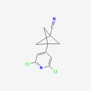 molecular formula C11H8Cl2N2 B8053428 3-(2,6-Dichloropyridin-4-yl)bicyclo[1.1.1]pentane-1-carbonitrile 