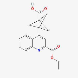 3-(2-(Ethoxycarbonyl)quinolin-4-yl)bicyclo[1.1.1]pentane-1-carboxylic acid
