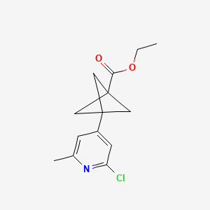 Ethyl 3-(2-chloro-6-methylpyridin-4-yl)bicyclo[1.1.1]pentane-1-carboxylate