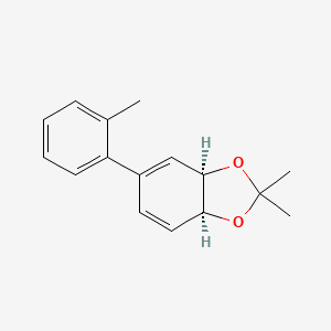 molecular formula C16H18O2 B8053484 (3aR,7aS)-2,2-dimethyl-5-(o-tolyl)-3a,7a-dihydrobenzo[d][1,3]dioxole (racemic) 