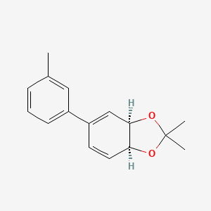 molecular formula C16H18O2 B8053486 (3aR,7aS)-2,2-dimethyl-5-(m-tolyl)-3a,7a-dihydrobenzo[d][1,3]dioxole (racemic) 