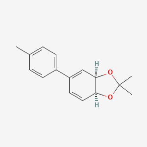 molecular formula C16H18O2 B8053491 (3aR,7aS)-2,2-dimethyl-5-(p-tolyl)-3a,7a-dihydrobenzo[d][1,3]dioxole (racemic) 