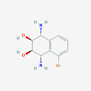 molecular formula C10H13BrN2O2 B8053538 (1R,2S,3R,4S)-1,4-diamino-5-bromo-1,2,3,4-tetrahydronaphthalene-2,3-diol 
