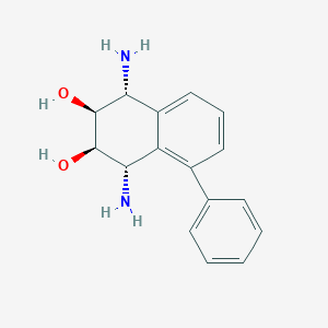 molecular formula C16H18N2O2 B8053546 (1R,2S,3R,4S)-1,4-diamino-5-phenyl-1,2,3,4-tetrahydronaphthalene-2,3-diol 