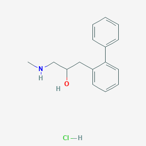 1-(Methylamino)-3-(2-phenylphenyl)propan-2-ol;hydrochloride
