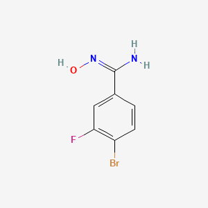 molecular formula C7H6BrFN2O B8053569 4-Bromo-3-fluoro-N-hydroxy-benzamidine 
