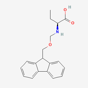 molecular formula C19H21NO3 B8053597 (2S)-2-(9H-fluoren-9-ylmethoxymethylamino)butanoic acid 