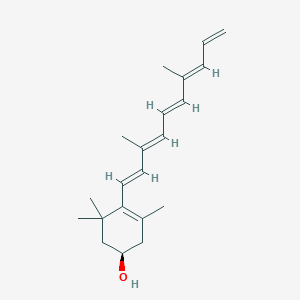 molecular formula C21H30O B8053606 (1R)-4-[(1E,3E,5E,7E)-3,7-dimethyldeca-1,3,5,7,9-pentaenyl]-3,5,5-trimethylcyclohex-3-en-1-ol 