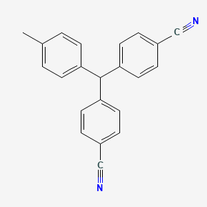 molecular formula C22H16N2 B8053613 4-[(4-Cyanophenyl)-(4-methylphenyl)methyl]benzonitrile 