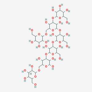 molecular formula C42H72O36 B8053618 Hex(?1-3)[Hex(?1-6)]Hex(?1-3)Hex(?1-3)Hex(?1-3)[Hex(?1-6)]Hex 