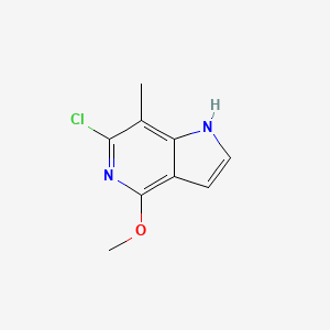 molecular formula C9H9ClN2O B8053633 6-chloro-4-methoxy-7-methyl-1H-pyrrolo[3,2-c]pyridine 