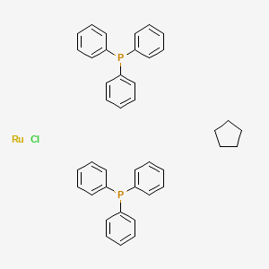 molecular formula C41H40ClP2Ru B8053657 Chlororuthenium;cyclopentane;triphenylphosphane 