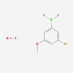 molecular formula C7H6BBrF3KO B8053662 Potassium;(3-bromo-5-methoxyphenyl)-difluoroborane;fluoride 