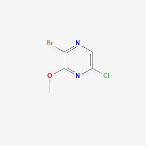 molecular formula C5H4BrClN2O B8053664 2-Bromo-5-chloro-3-methoxypyrazine 