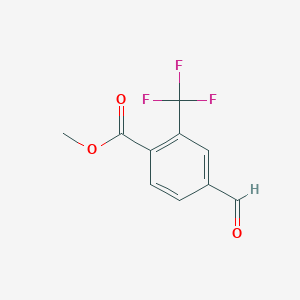 molecular formula C10H7F3O3 B8053753 Methyl 4-formyl-2-(trifluoromethyl)benzoate 