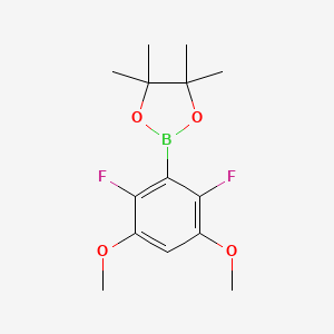 molecular formula C14H19BF2O4 B8053794 2-(2,6-Difluoro-3,5-dimethoxyphenyl)-4,4,5,5-tetramethyl-1,3,2-dioxaborolane 