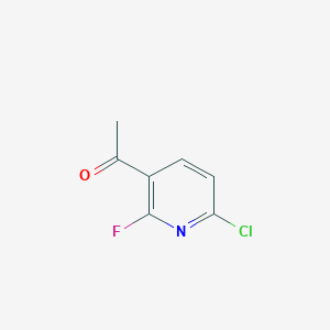 molecular formula C7H5ClFNO B8053926 1-(6-Chloro-2-fluoropyridin-3-YL)ethanone CAS No. 1260663-13-5