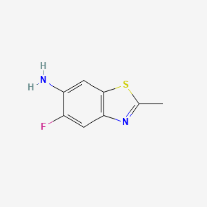 molecular formula C8H7FN2S B8053943 5-Fluoro-2-methylbenzo[d]thiazol-6-amine 