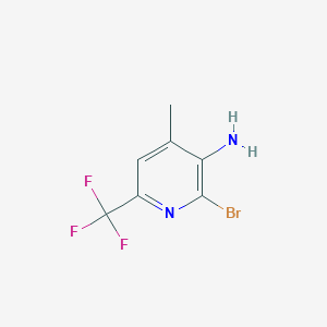 molecular formula C7H6BrF3N2 B8053947 2-Bromo-4-methyl-6-(trifluoromethyl)pyridin-3-amine 