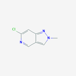 molecular formula C7H6ClN3 B8053995 6-Chloro-2-methyl-2H-pyrazolo[4,3-c]pyridine 