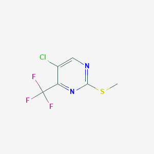 molecular formula C6H4ClF3N2S B8054010 5-Chloro-2-(methylthio)-4-(trifluoromethyl)pyrimidine 