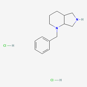 molecular formula C14H22Cl2N2 B8054031 1-Benzyloctahydro-1H-pyrrolo[3,4-b]pyridine dihydrochloride 