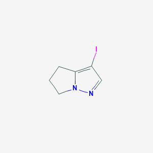 molecular formula C6H7IN2 B8054041 3-Iodo-5,6-dihydro-4H-pyrrolo[1,2-b]pyrazole 