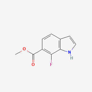 molecular formula C10H8FNO2 B8054098 Methyl 7-fluoro-1H-indole-6-carboxylate 