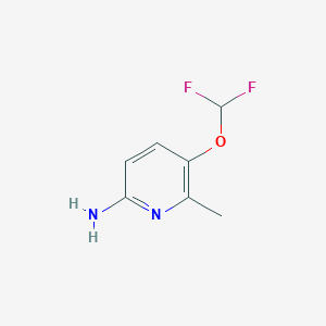 molecular formula C7H8F2N2O B8054103 5-(Difluoromethoxy)-6-methylpyridin-2-amine 