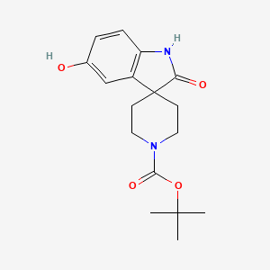 molecular formula C17H22N2O4 B8054121 Tert-butyl 5-hydroxy-2-oxospiro[indoline-3,4'-piperidine]-1'-carboxylate 