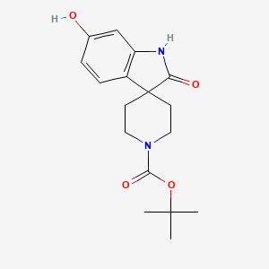 molecular formula C17H22N2O4 B8054123 tert-Butyl 6-hydroxy-2-oxospiro[indoline-3,4'-piperidine]-1'-carboxylate 
