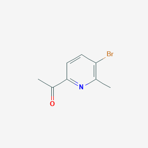 molecular formula C8H8BrNO B8054136 1-(5-Bromo-6-methylpyridin-2-yl)ethanone 