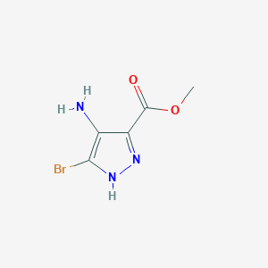 molecular formula C5H6BrN3O2 B8054169 Methyl 4-amino-3-bromo-1H-pyrazole-5-carboxylate 