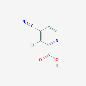 molecular formula C7H3ClN2O2 B8054199 3-Chloro-4-cyanopicolinic acid 