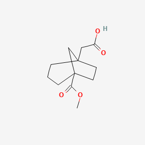 molecular formula C12H18O4 B8054231 2-(5-(Methoxycarbonyl)bicyclo[3.2.1]octan-1-yl)acetic acid 