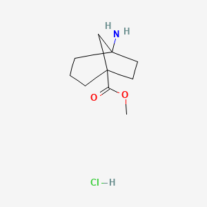 molecular formula C10H18ClNO2 B8054244 Methyl 5-aminobicyclo[3.2.1]octane-1-carboxylate hydrochloride 