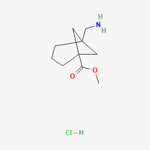 molecular formula C10H18ClNO2 B8054247 Methyl 5-(aminomethyl)bicyclo[3.1.1]heptane-1-carboxylate 