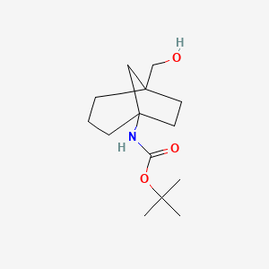 molecular formula C14H25NO3 B8054263 Tert-butyl (5-(hydroxymethyl)bicyclo[3.2.1]octan-1-yl)carbamate 